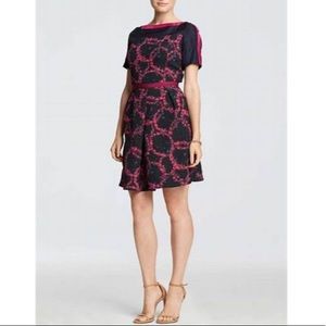 Draper James “Casey” Navy & Pink Floral Fit & Flare Dress - Size 2